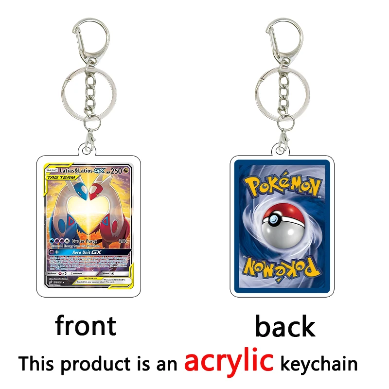 

Cartoon Pocket Monsters Bulbasaur Charmander Squirtle Anime Ptcg Figure Acrylic Keychain Keyring Jewelry Accesorios Pendant Gift