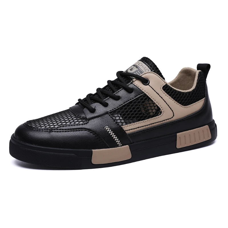 Size 47 Summer Mesh Shoes Men Sneakers Lace-Up Walking Footwear Tenis Masculino Breathable Lightweight Fashionable Hollow Mesh