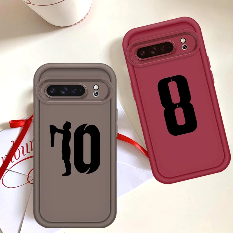 

Football Star Jersey Number For Google Pixel 9 8A 8 7 7A Pro XL 5G Eye Ladder Phone Case Soft TPU Shockproof Cover