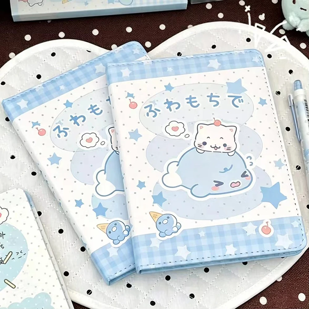 Cute little seal leather notebook, cartoon animal notebook, student portable diary, full-color inner pages