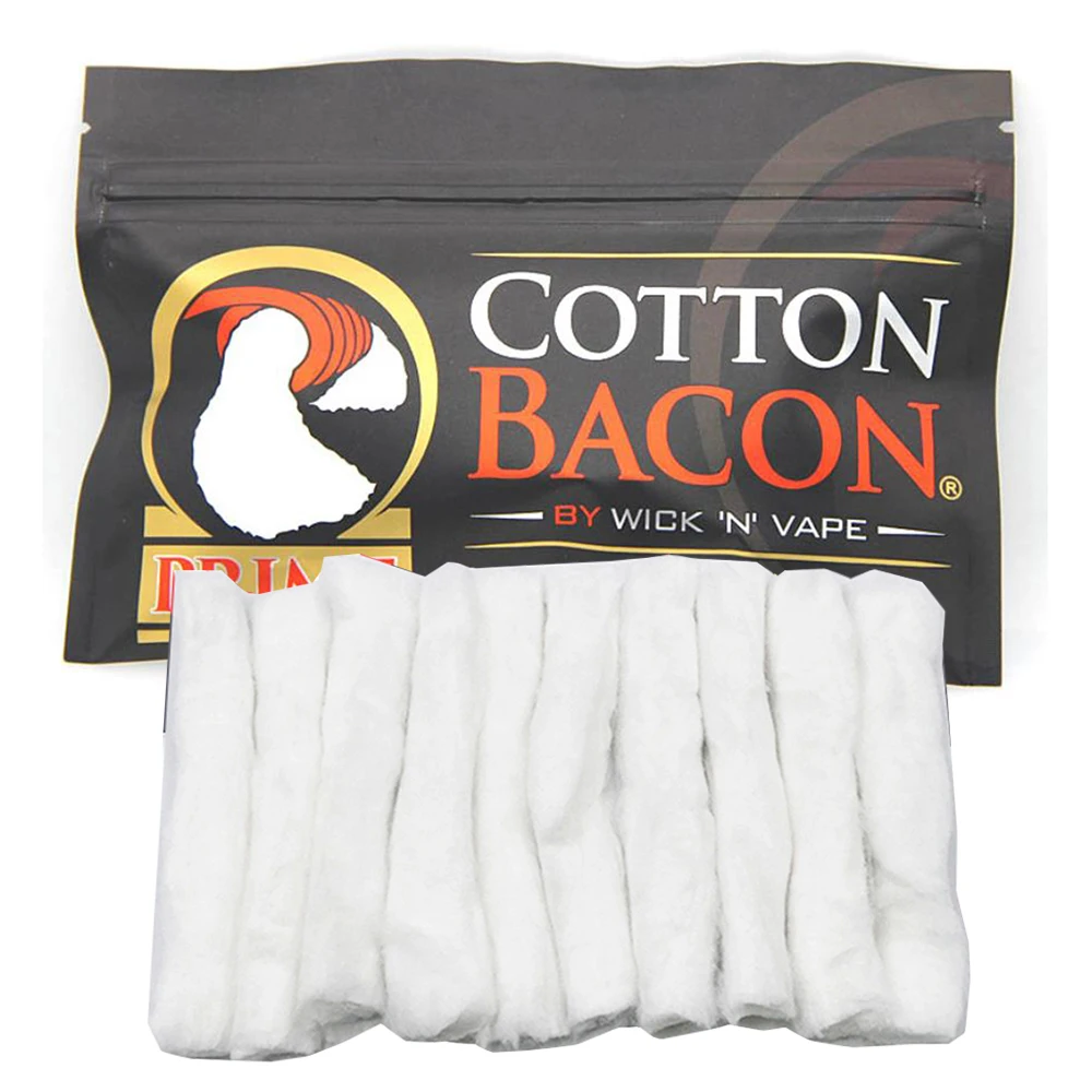 2Pack Cotton Bacon Prime Silver Gold Version Bacon Vape Cotton for ZEUS X Mesh RBA Wire DIY Tool Accessories