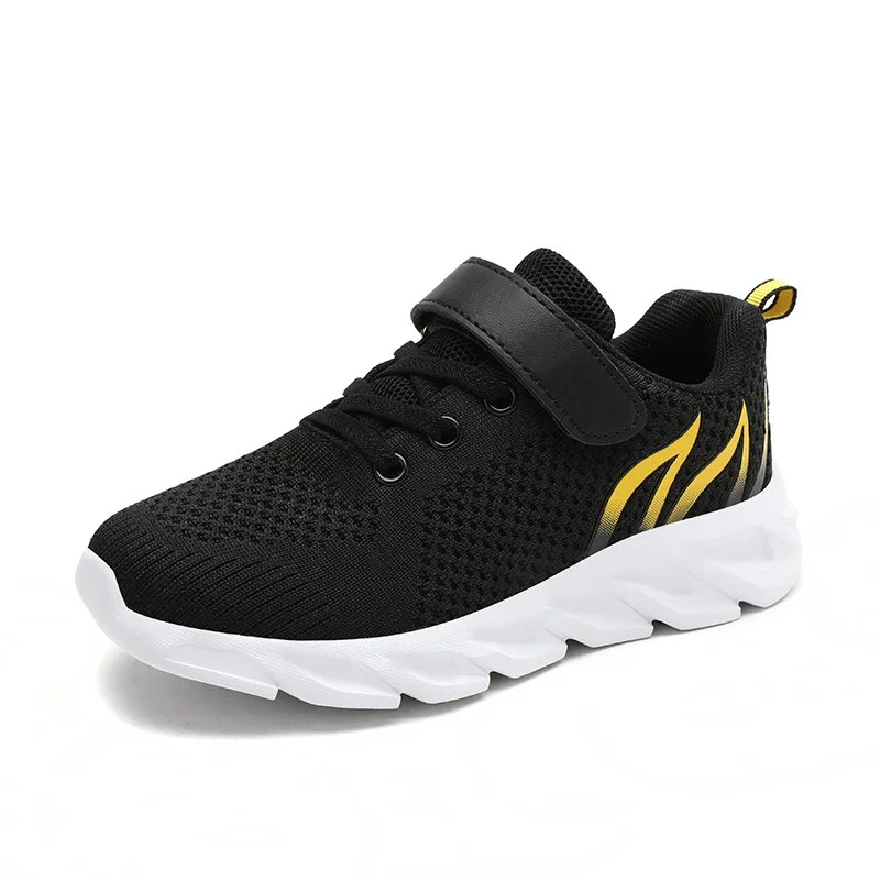 Concise Children Casual Sneakers Boys Girls Mesh Breathable Low Top Sport Shoes Students School Running Walking Non-Slip Shoes