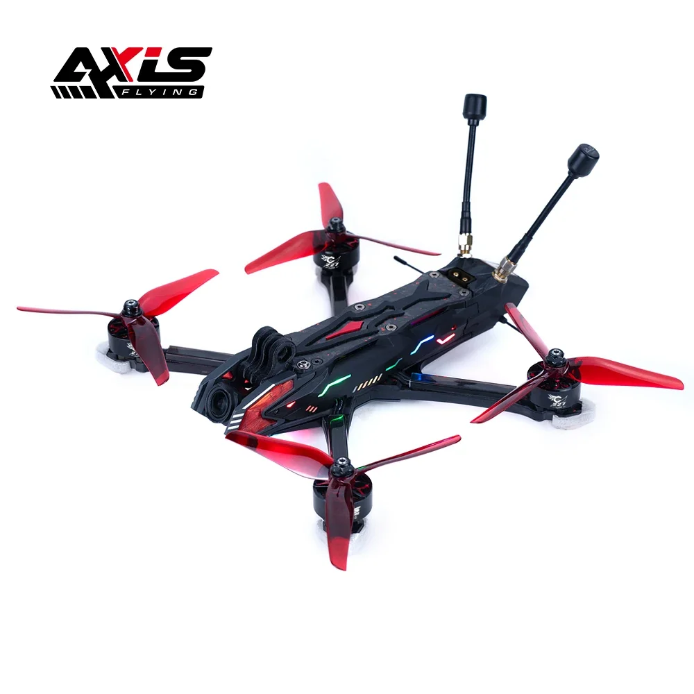 

AXISFLYING Manta 5 PRO FPV Дрон 6S O3 VTX с GPS DC /Square X Frame C227 1960KV для кинематографических/Фристайл FPV комплектов