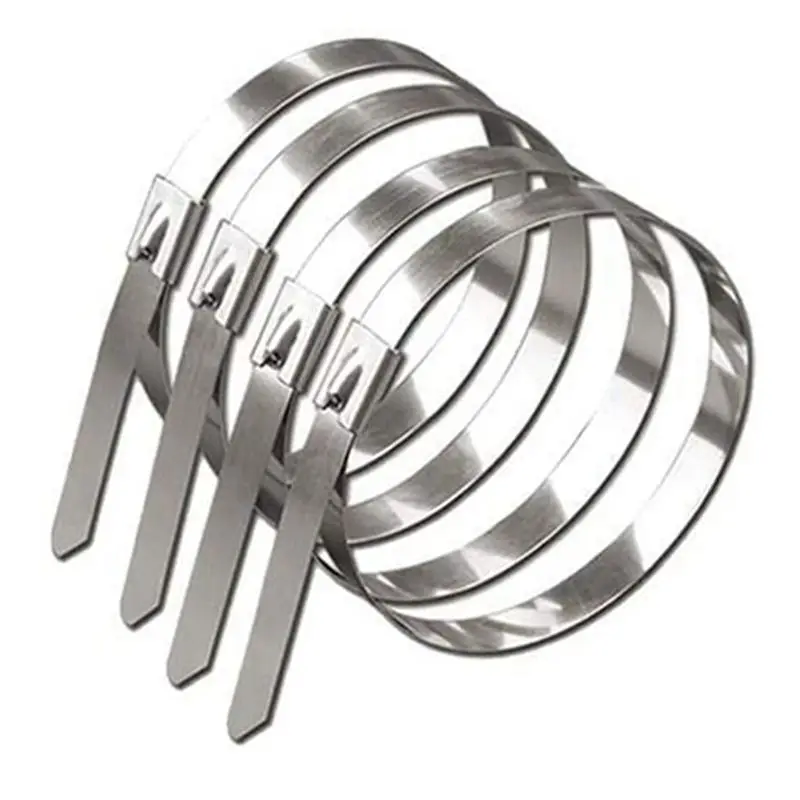 

AUAU-200 шт. металлические кабельные стяжки, кабельные стяжки, морские кабельные стяжки из нержавеющей стали с пряжкой для фиксации проволоки, фотоэлектрические кабельные стяжки