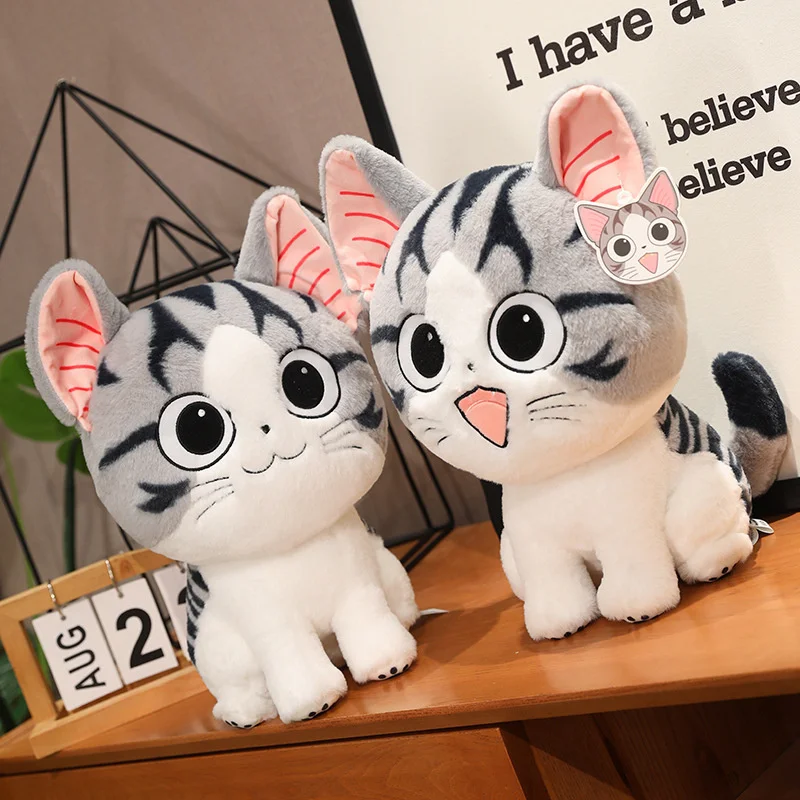 

24-35 см Kawaii Cat плюшевые игрушки Аниме персонаж Чи кот мягкая кукла кошка с сыром домашний Decro