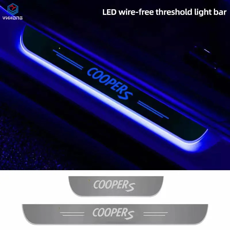 

Car Multicolor door Light LED Welcome Pedal For MINI Cooper S R52 R57 R59 R61 R62 r56 r50 r53 2021 Auto Pedal Threshold Light