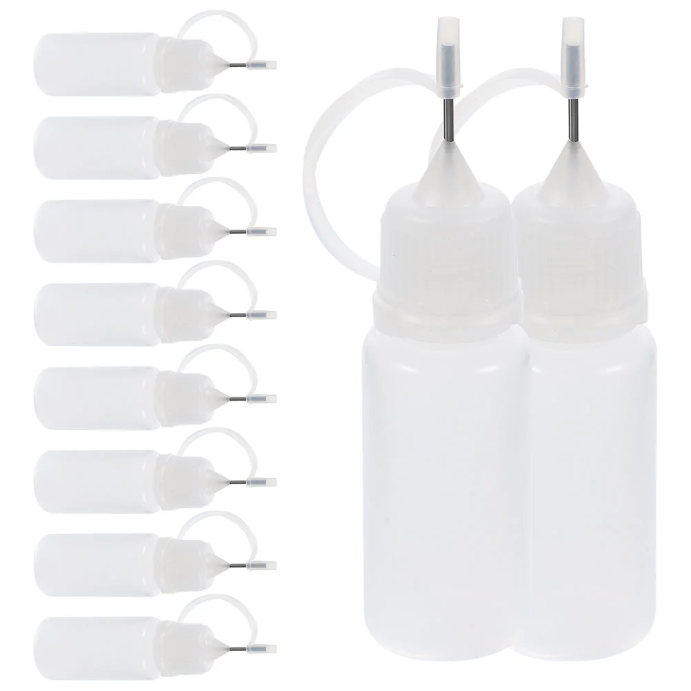 

30 Pcs Bottled Needle Tip Squeeze Bottles for Liquids Quilting Glue Dispenser Applicator Stainless Steel with Fine