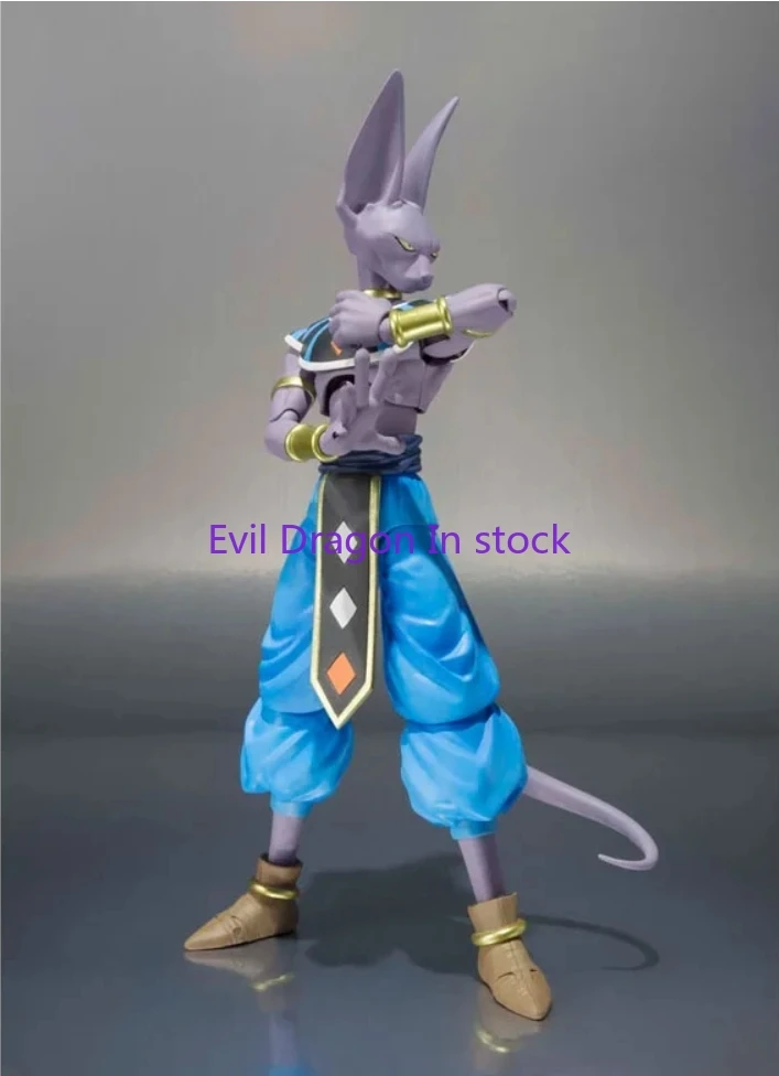 100% oryginalny Bandai SH Figuarts SHF Beerus Dragon Ball Super Anime kolekcja akcji figurki zabawki modele figurka w magazynie