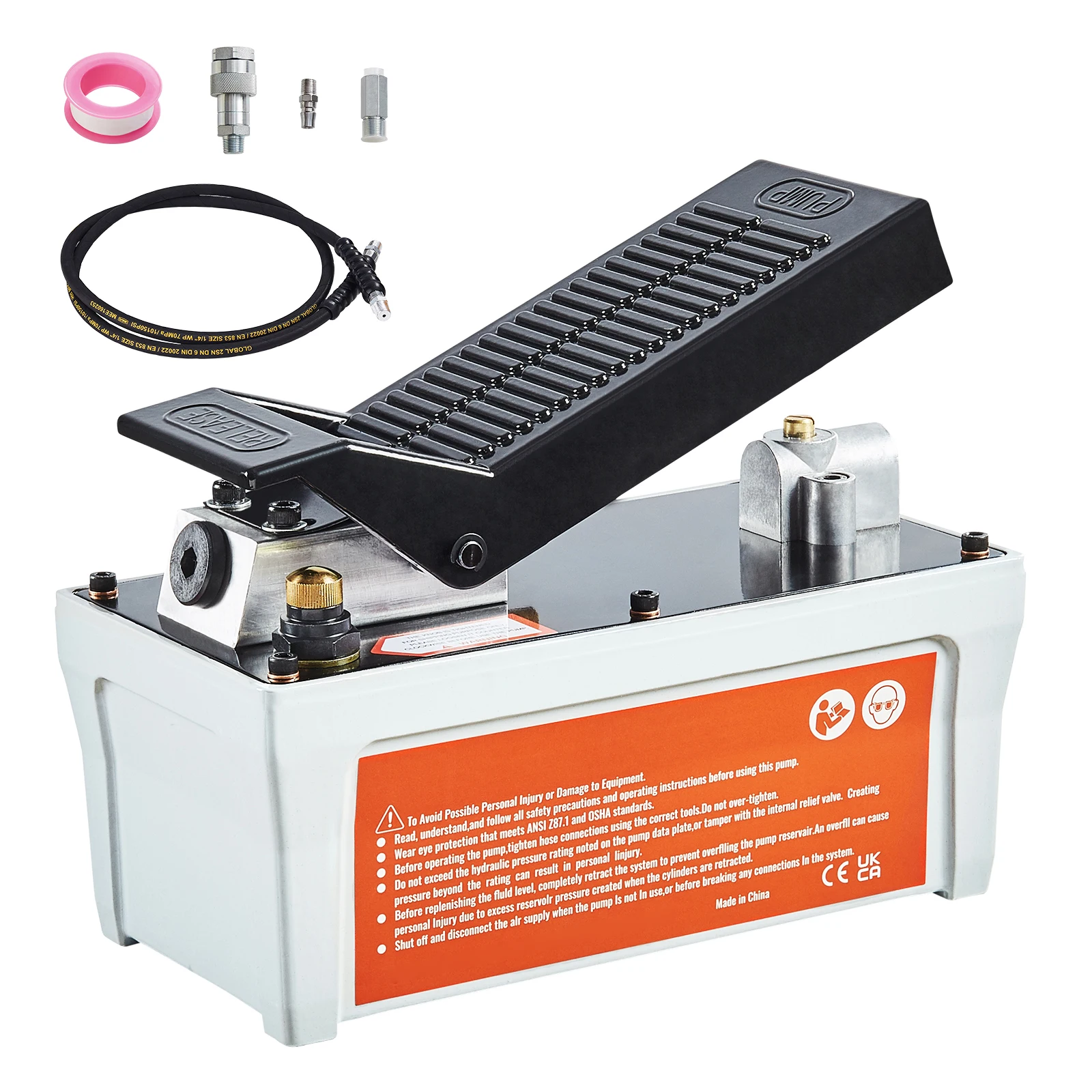 

Воздушный гидравлический насос SucceBuy, 10 000 фунтов на квадратный дюйм, 1/2 галлона, воздушная педаль с ножным приводом для автоматических машин с рамой кузова и вытягивающих стержней