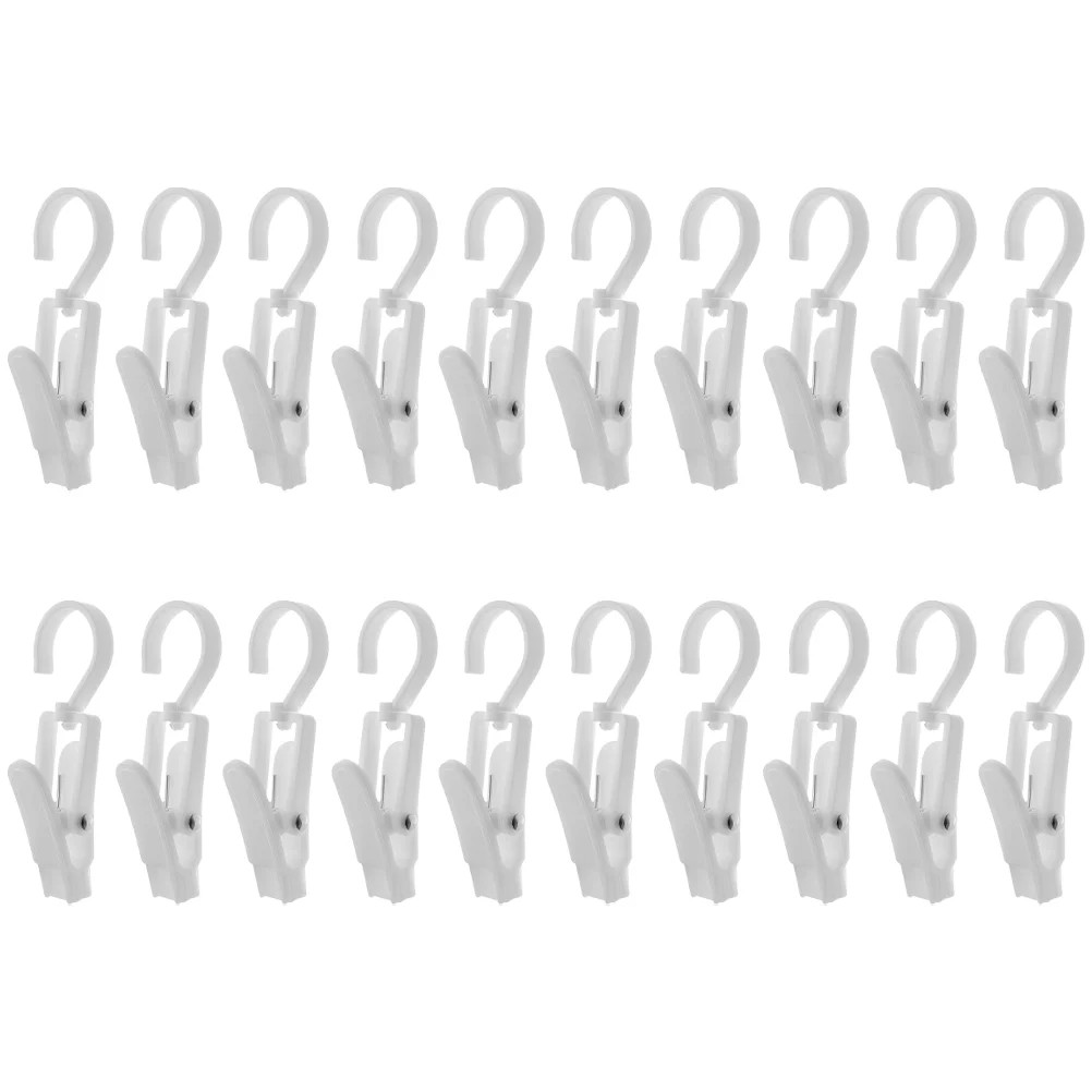 

20 Pcs Towel Clip Laundry Hooks Clothes Rack Multi-use Hanging Clips with Clothing Store Closet Shoe Hanger