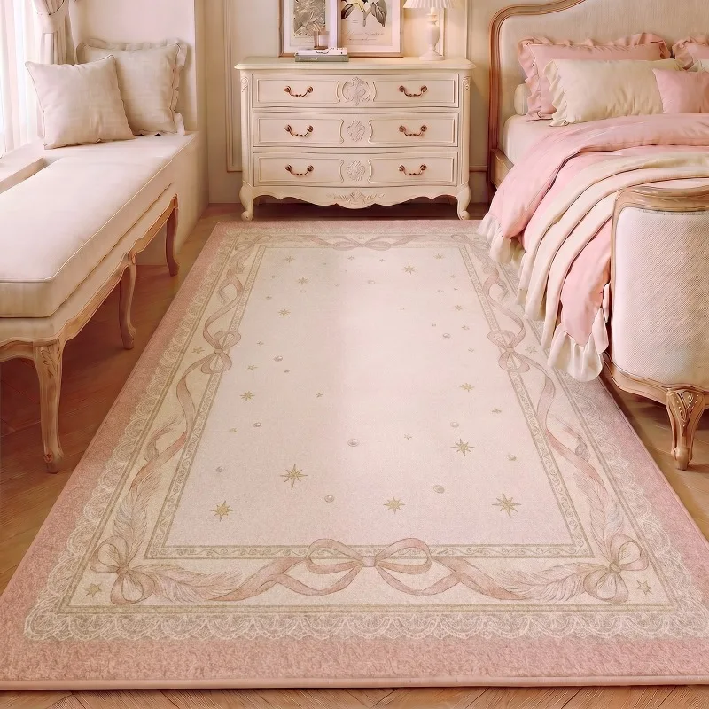 Large Area Living Room Decoration Pink Carpet Flower Pattern Rugs for Bedroom Fluffy Soft Lounge Floor Mat Home Thick Plush Rug