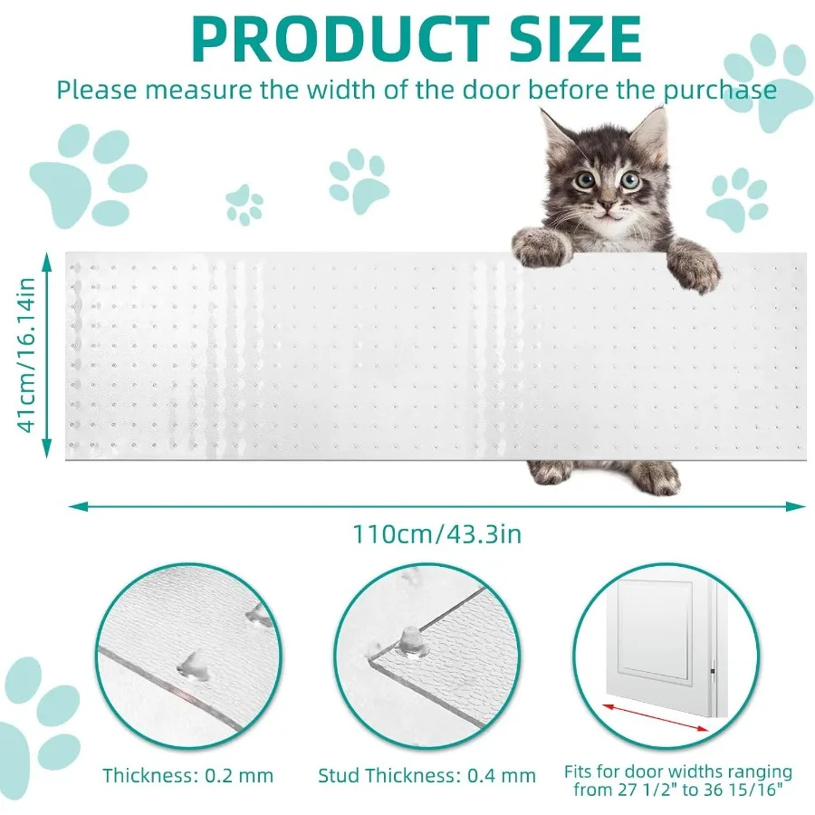 حامي السجاد للحيوانات الأليفة 3.6Ft حامي السجاد البلاستيكي للمدخل المضادة للخدش السجاد سهلة القطع عداء الأرضية تحت #2