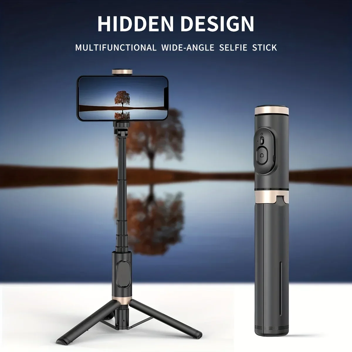 Xiaomi 3 in 1 Hidden Cell Phone Wireless Remote Selfie Stick Q12 Aluminum Alloy Telescopic Stick Camera Phone Holder