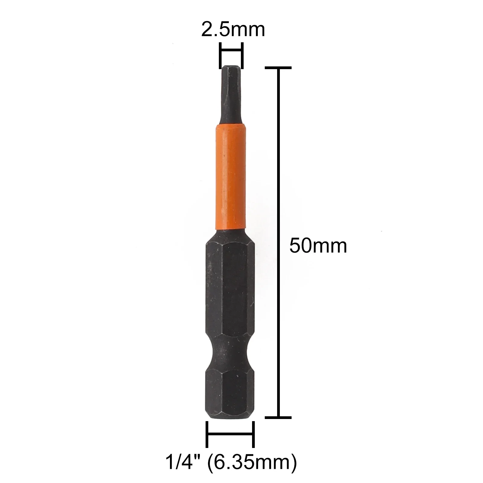 1pc 50mm Magnetic Screwdriver Bit 1/4 Inch Hex Shank Screw Driver Bit For Power Drilling Tools