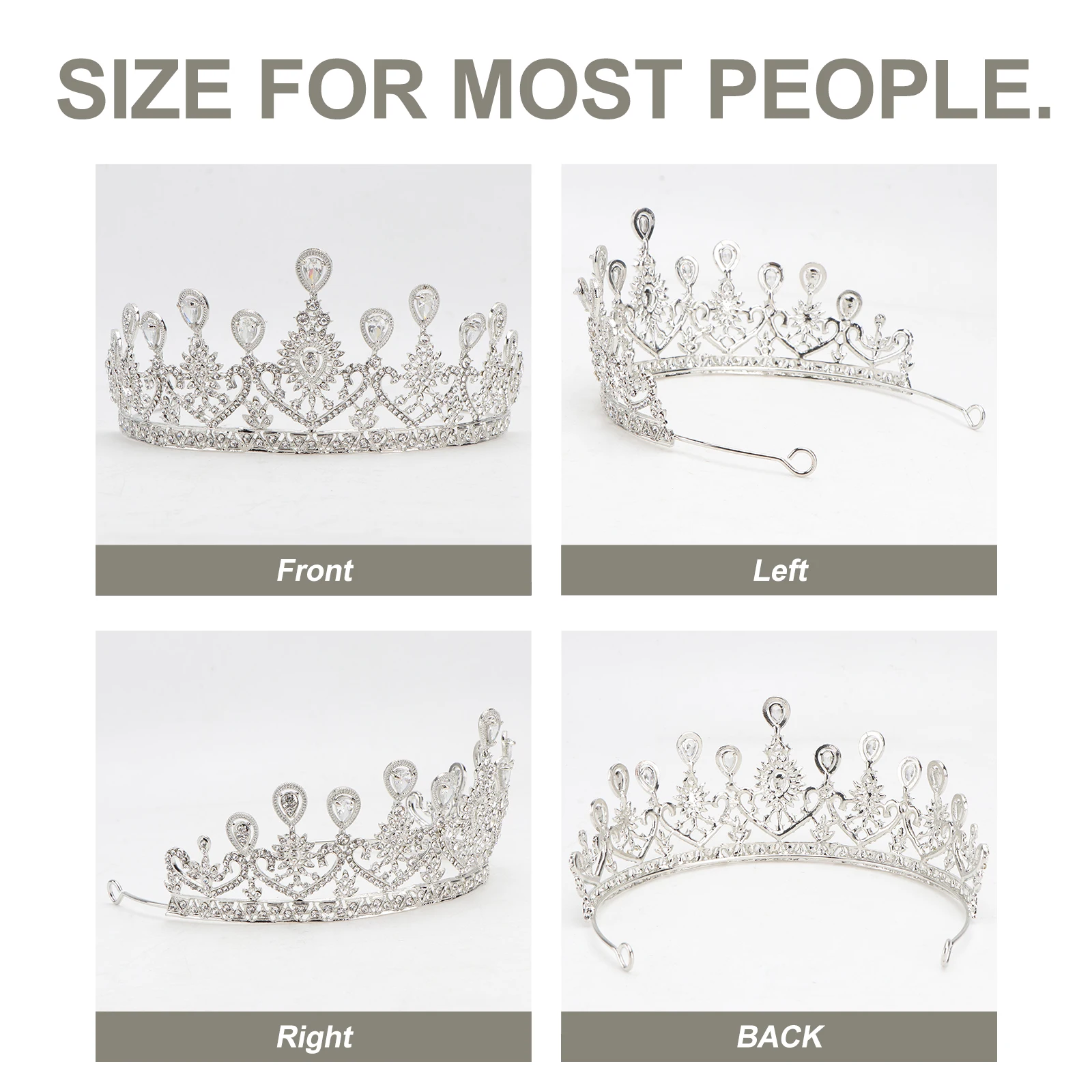 

1pc Bridal Headwear Wedding Hair Accessories Diamond Alloy Bride Headdress Light Comfortable Crown Headwear for Party Hair