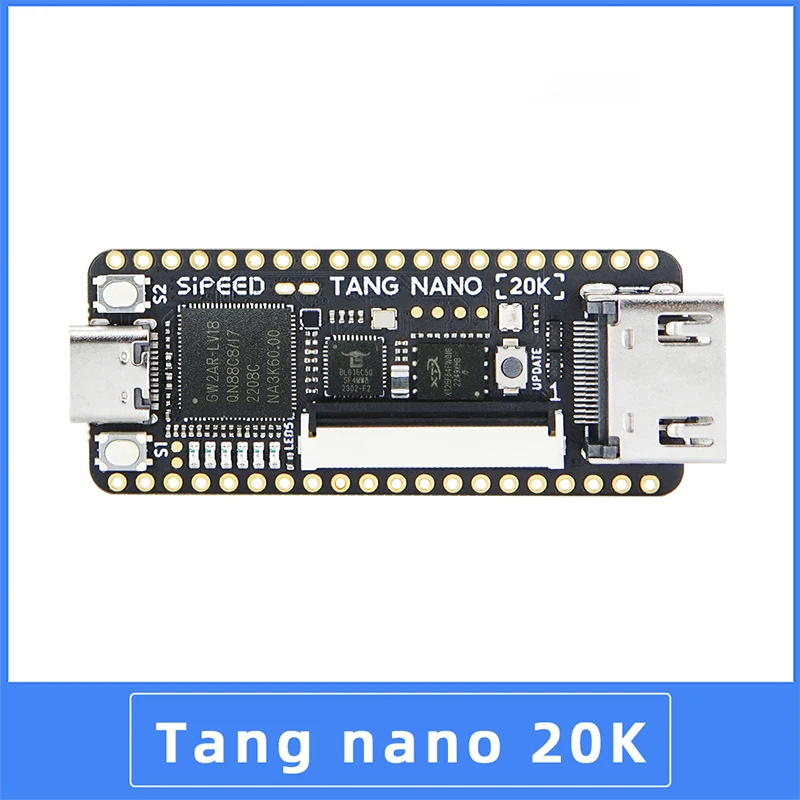 

Sipeed Tang Nano 20K FPGA макетная плата RISCV Linux Ретро игровой плеер 64 Мбит SDRAM Мультифункциональный видеовыход дополнительно паяльный контакт Hea