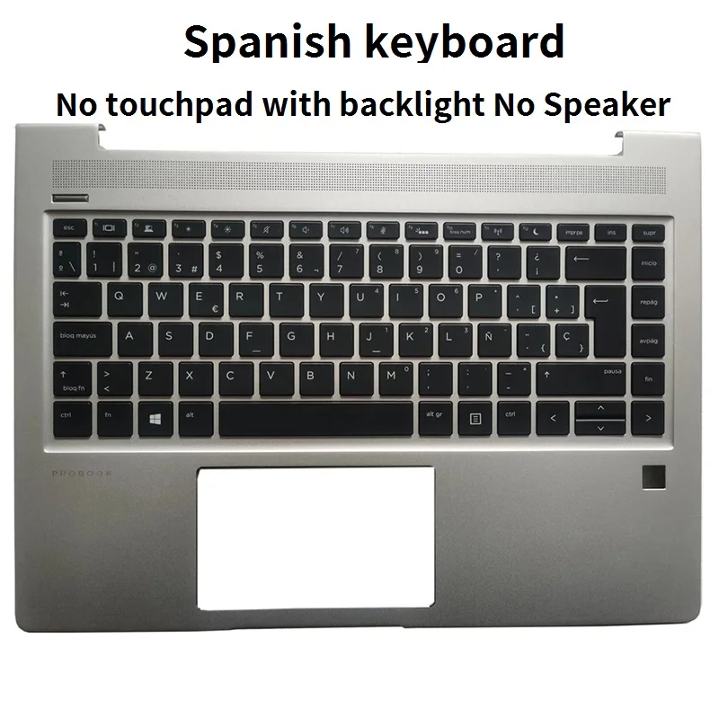 Imagem -04 - para hp Probook 440 g6 445 g6 440 g7 445 g7 Eua Espanhol Teclado do Portátil com Palmrest Capa Superior Novo