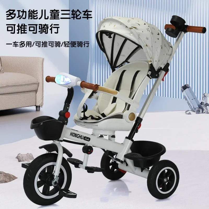 New Multifunctional 4 in 1 Baby Stroller with A Rotating and Reclining Child Stroller 1-6-year-old