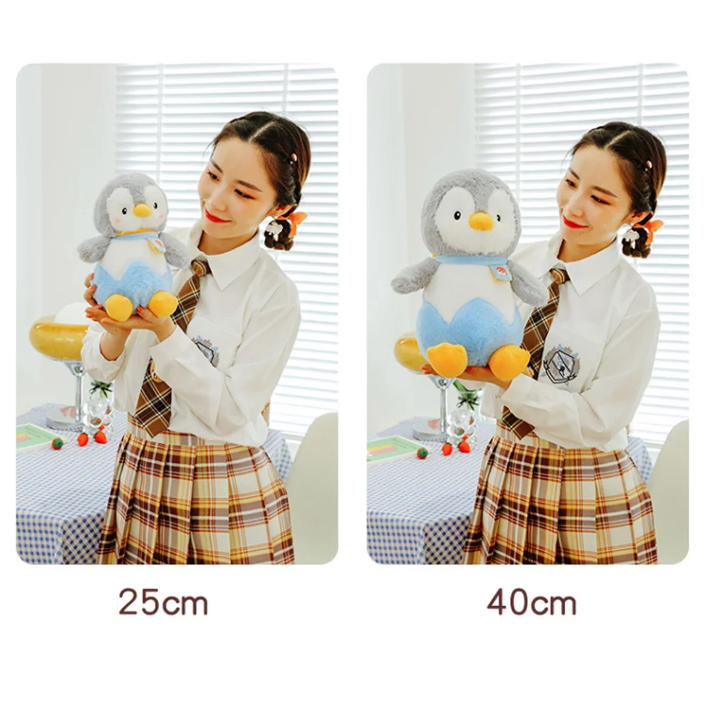 ตุ๊กตาเพนกวินตัวละครอนิเมะ ของเล่นนุ่มนิ่ม หมอนหนุนนอนเด็ก 25/40 ซม.