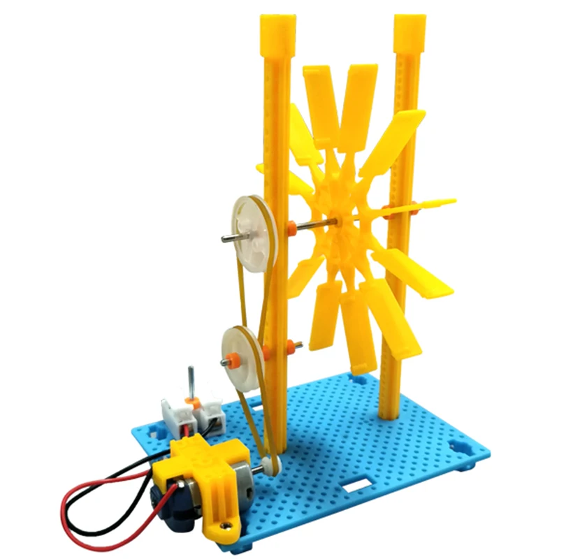 전기 물레방아 모델 어린이 과학 장난감 기술 물리학 키트 학습 플라스틱 퍼즐 교육용 장난감