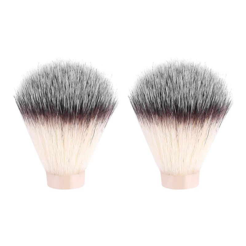 2 pezzi capelli di tasso Nylon pennello da barba nodo per uomo salone depilazione taglio polvere uomini viso barba apparecchio per la pulizia
