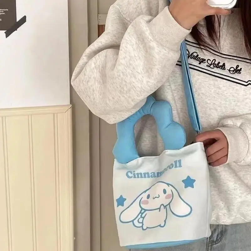 

Sanrio Shoulder Bag Cinnamoroll Shoulder Bag Cute Large Capacity Fashion Sweet Style Student Girl Shop Tote Bag Shoulder Bag