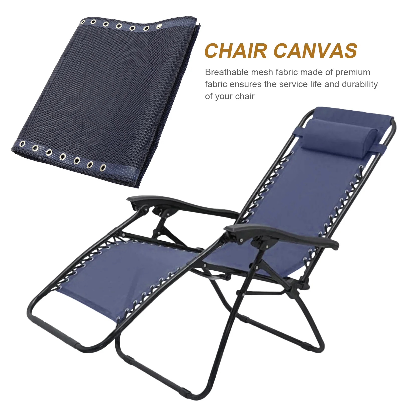 

1Set Folding Recliner Chair Canvas Durable Outdoor Chair Cloth Replacement Balcony Portable Camping Beach Accessory