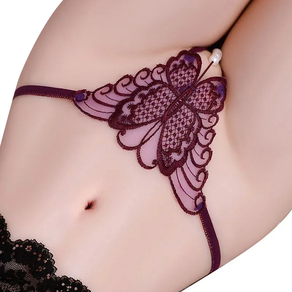 Daily Night Panties Thong Underwear Embroidery Lace Large-size Pure Lust Seamless Sexy Thin Women's Female