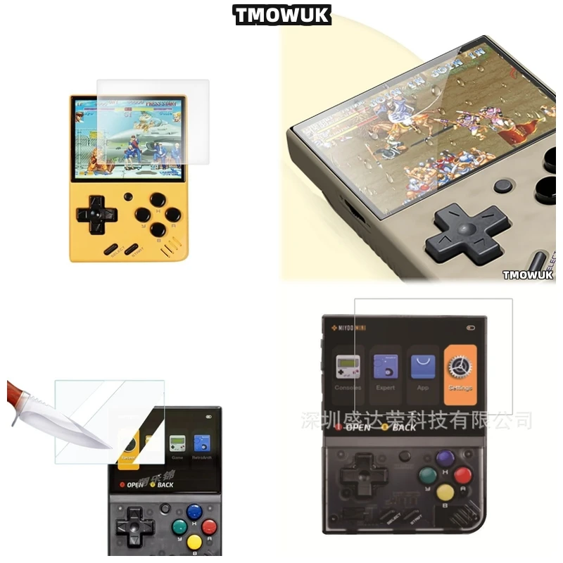

For Miyoo Mini Plus Miyoo Mini V4 HD Tempered Glass Film Game Console Screen Protector Cover Accessory