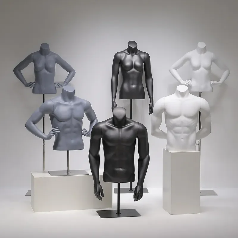 for Clothing Store Model Props Men Half Body Dummy Table Men Women Window Full Body Muscle Sports Doll Display Stand