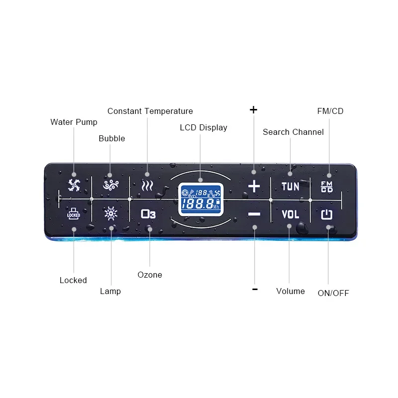 Massage bathtub controller box control board computer hydrotherapy control panel system