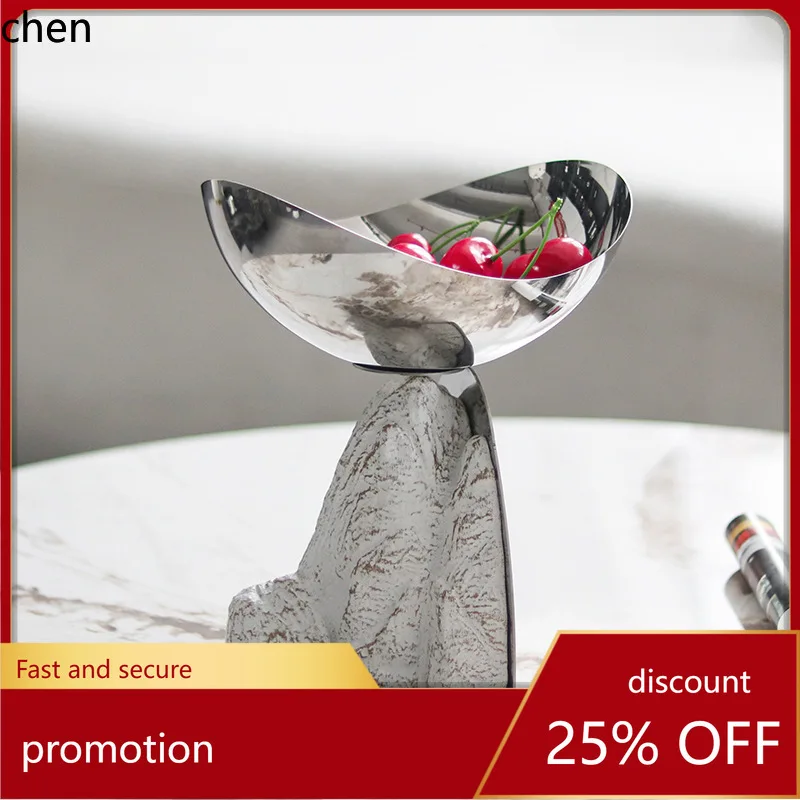 

H1 Model House Creative Home Decor Fruit Plate Ornament B&B Living Room TV Cabinet Decoration Mountain-Shaped Dry Fruit Bowl