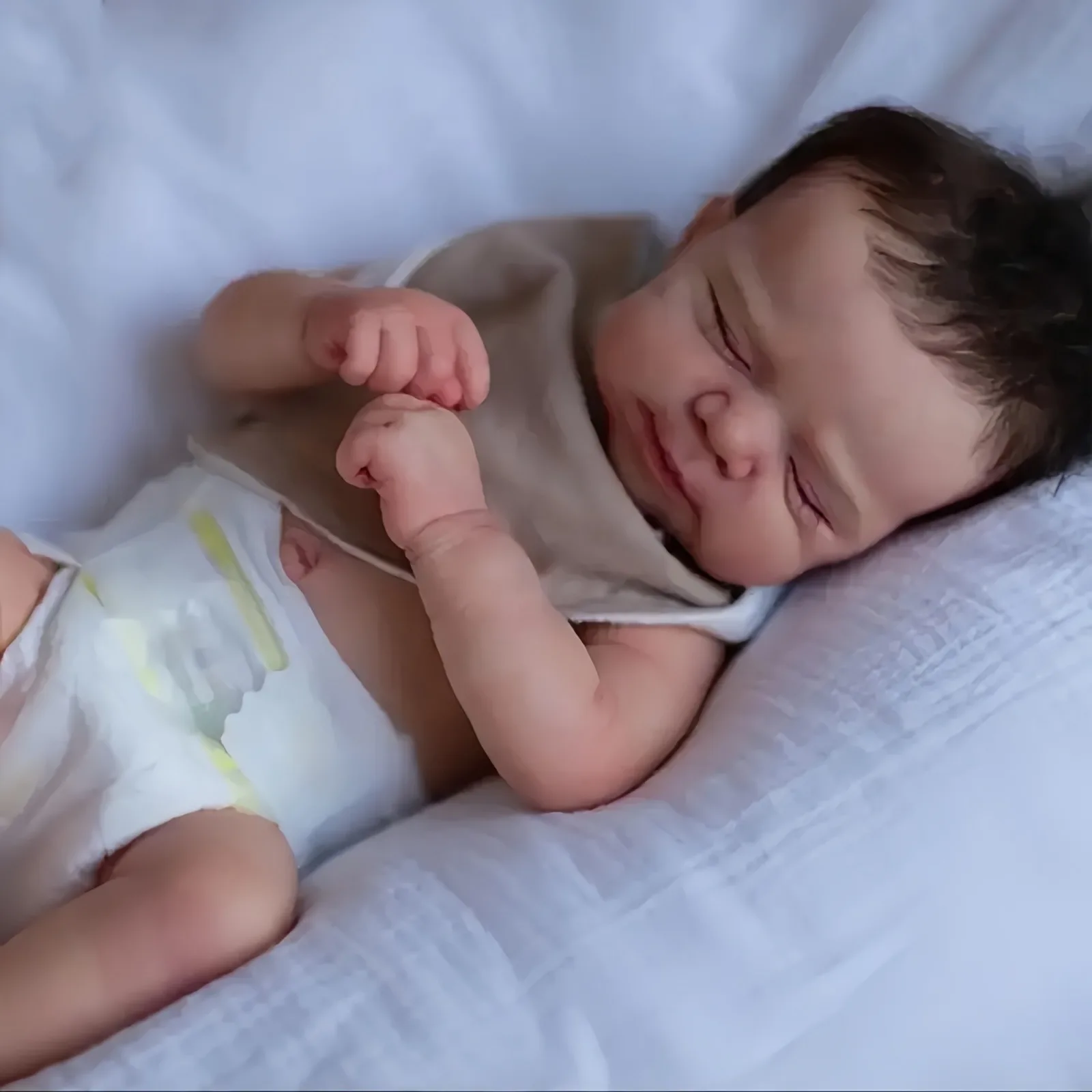 Risbecko 19 pouces déjà peint fini Reborn bébé poupée-fait à la main Reborn Preemie bébé nouveau-né enfants jouet cadeau fille poupées