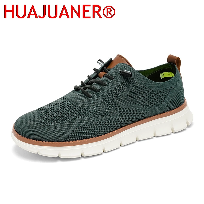 

Мужская повседневная обувь, новинка 2023 года, уличные противоскользящие износостойкие кроссовки с дышащей сеткой на шнуровке, модные мужские лоферы, Zapatos Hombre