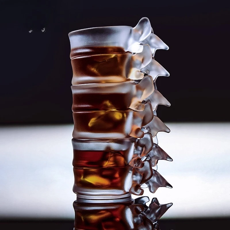 Tazza per colonna vertebrale in vetro cristallo senza piombo/tazza whisky/tazza spirituale/tazza antica/tazza da caffè