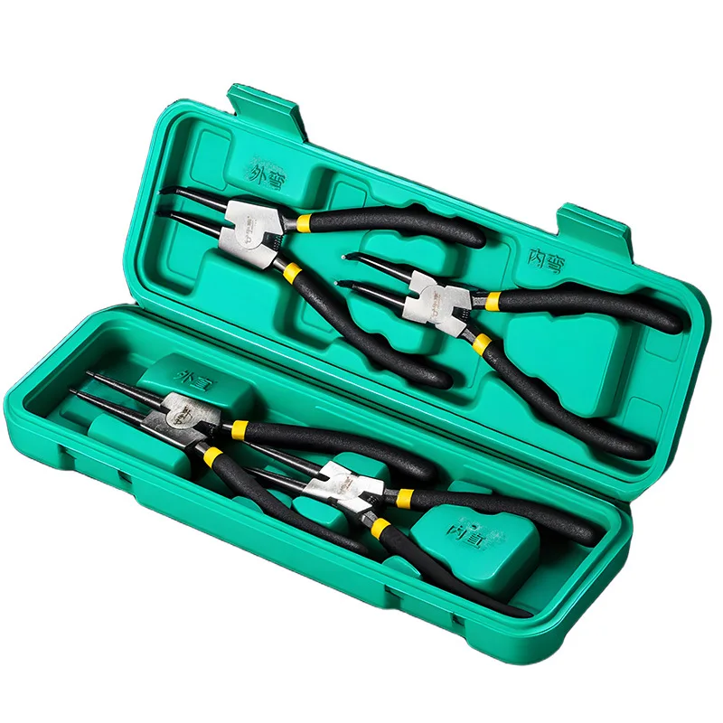 

4pcs Multi-function Internal External Pliers Retaining Clips Motorcycle Repair Snap Ring Circlip Pliers Dual-purpose Hand Tools