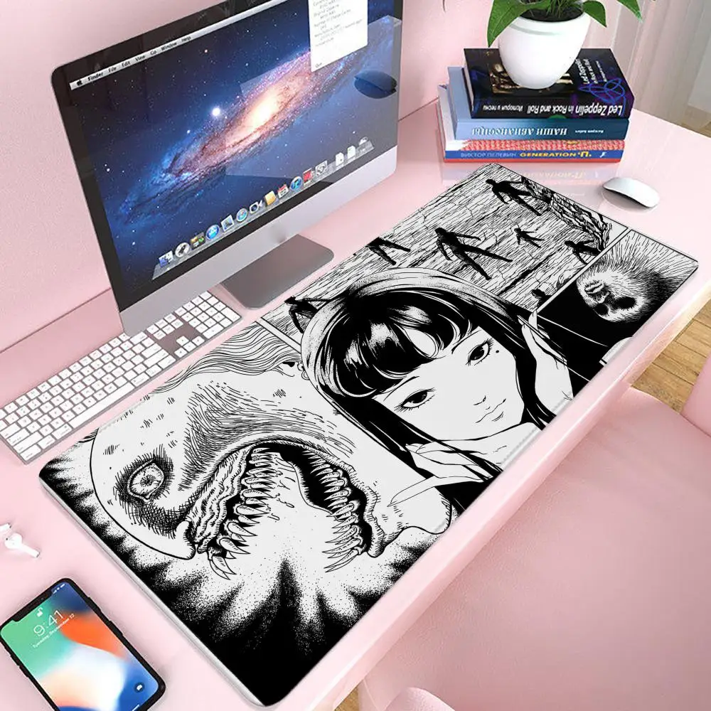 

Коврик для мыши Junji Ito Gaming 900 × 400 Коврик для мыши Gamer Xxl Коврик для мыши Офисные аксессуары Клавиатура Длинный коврик Коврик для компьютерного стола