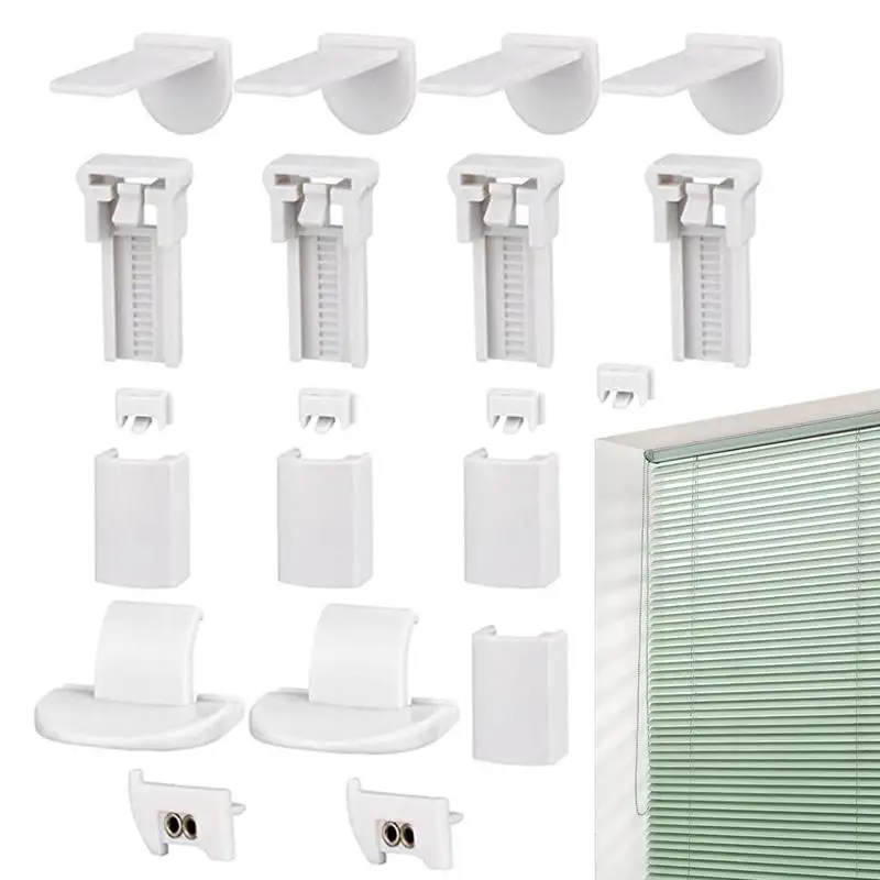 Window Shade Mounting Bracket NonDrilling Support Window Shade L Bracket Curtain Clamp Roller Blind Holder Fixing Clips For Home