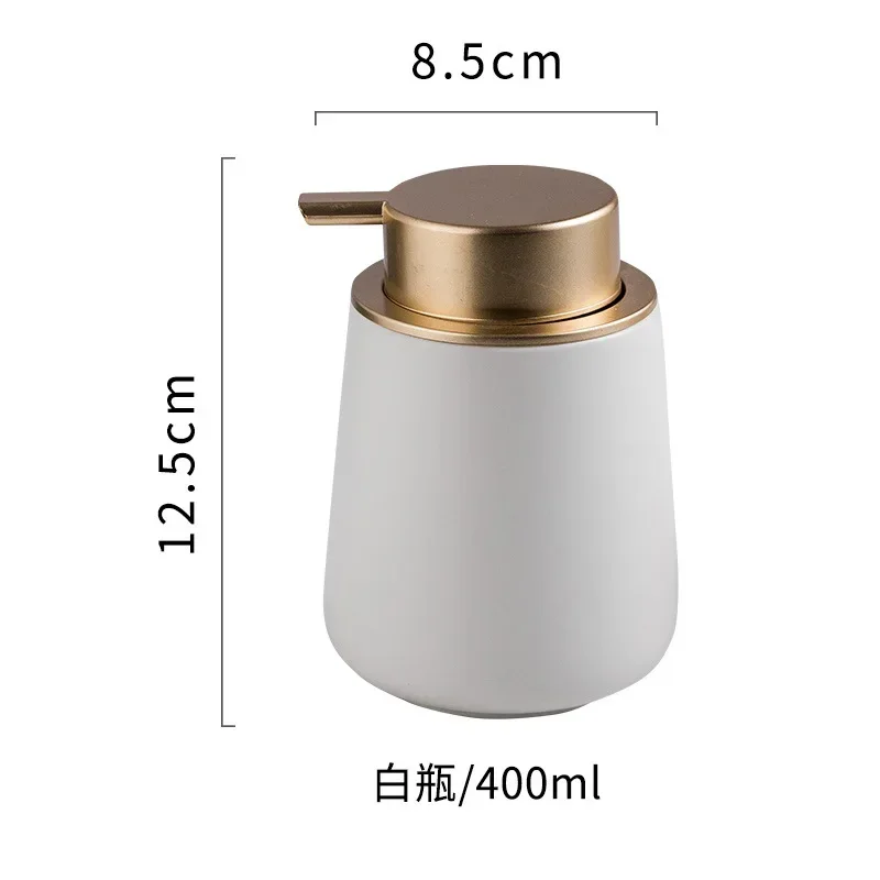 Light Luxury Series Ceramic Marble Dish Soap Dispenser Bottle Countertop Hand Soap Dish Soap Storage Container for Home Decor
