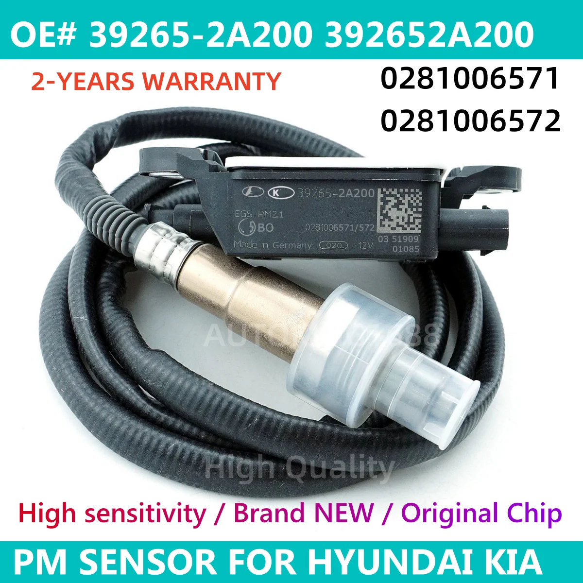 

Совершенно новый 39265-2A200 392652A200 0281006571 0281006572 Датчик частиц PM Датчик для Hyundai I30, KIA Ceed 1,6 2012-18