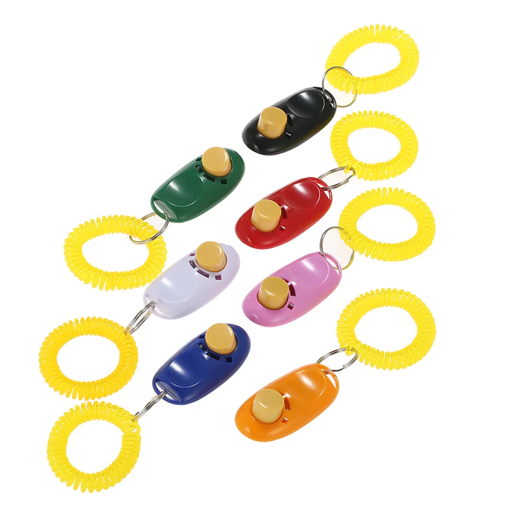 7 PCS Dog Training Clicker with Wrist Strap Dog Training Behavior Aids Wrist Clicker Tool Pet Accessories With Push Button