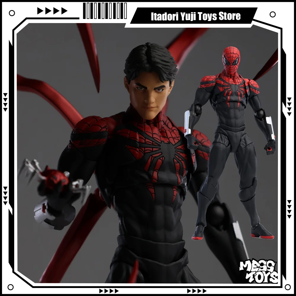 

MessToys Превосходная фигурка Человека-паука CT Toys Черный Красный Человек-паук Аниме Фигурка Статуя Подвижная модель Коллекция игрушек Подарки