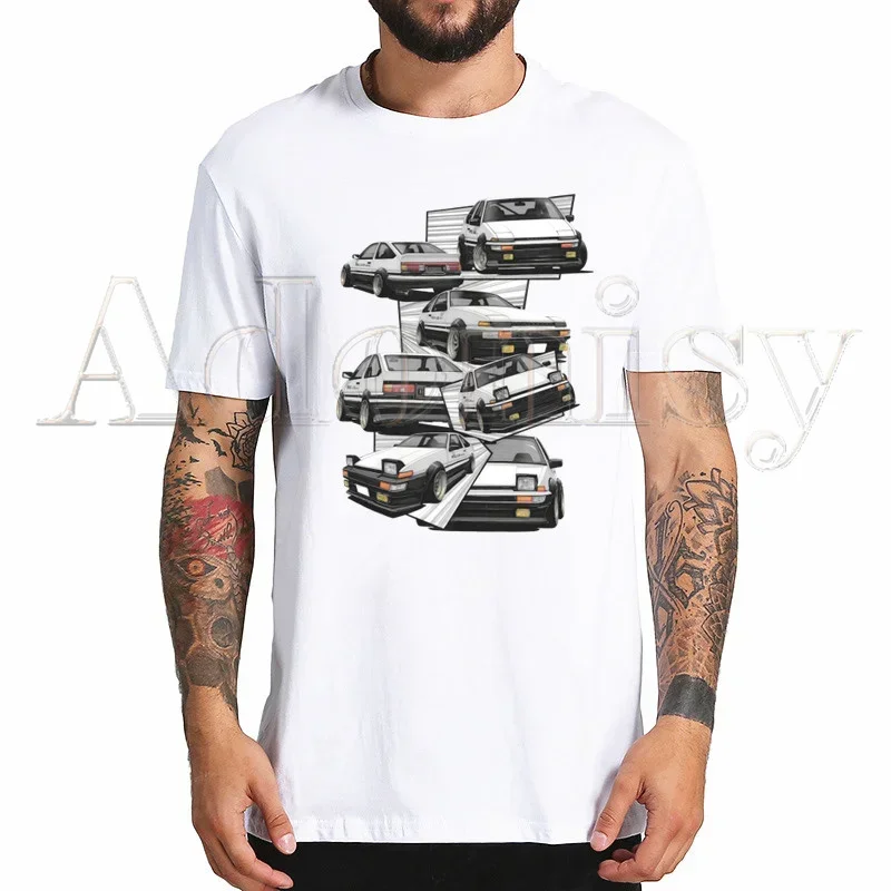 Initial D Print Men's Brand T-shirts Funny Hip Hop Summer Women Men Tshirts Streetwear Ulzzang Harajuku T-Shirt Shirt