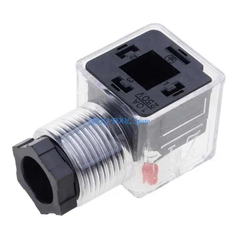 L8RC MultiPurpose Hydraulic Solenoid Coil Plug Hydraulic Valved Connector Transparent Housing Voltages Upgrading Accessories
