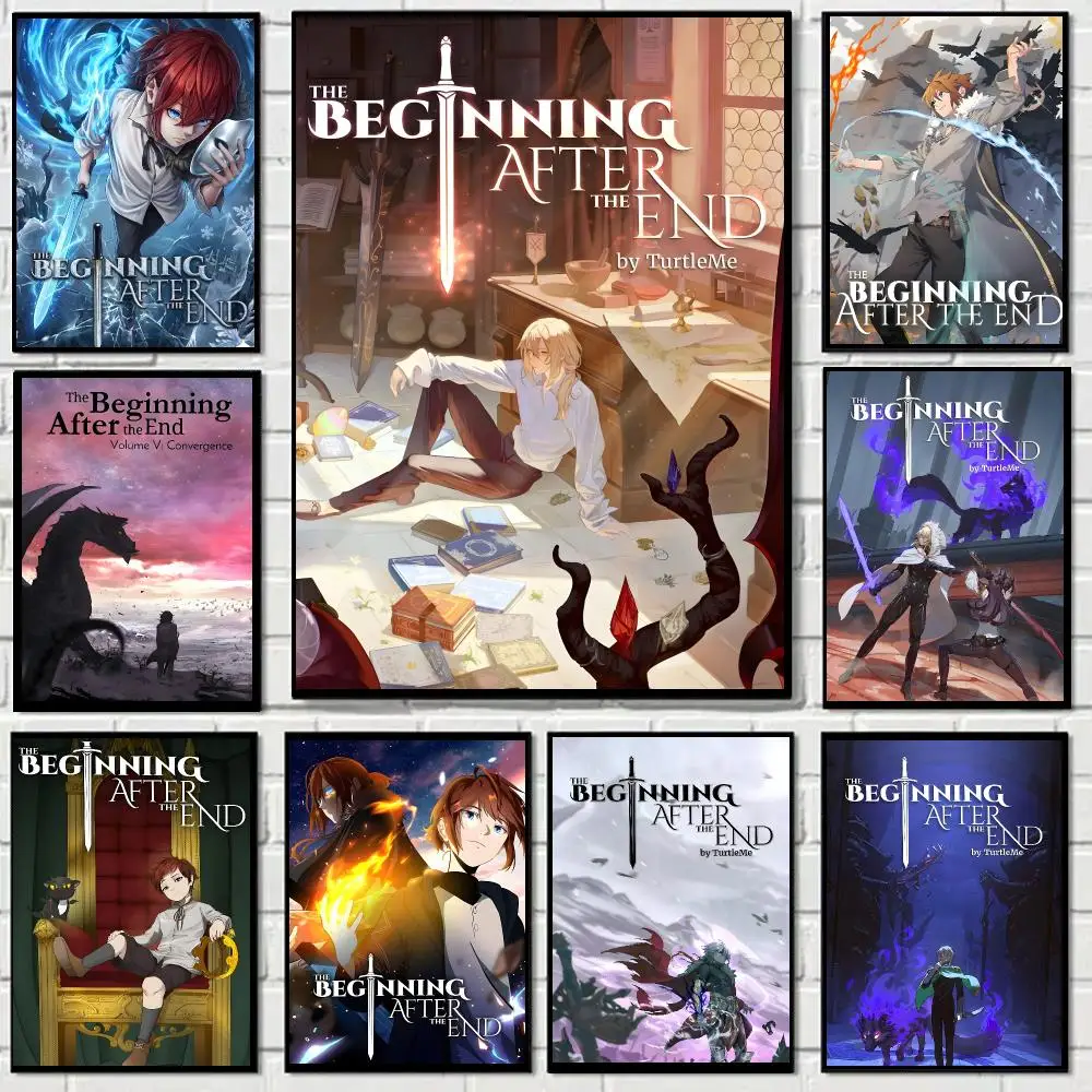 The Beginning After the End Manhwa Poster Self-adhesive Advanced Aesthetic Printing Paper Wall Art for Living Room Home Decor