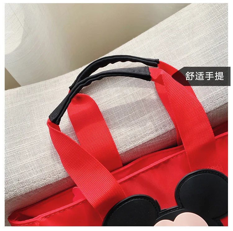 2025 New Disney Mickey Cartoon Print Children\'s Tutorial Bag Primary School Handbag Large Capacity Shoulder Messenger Bag