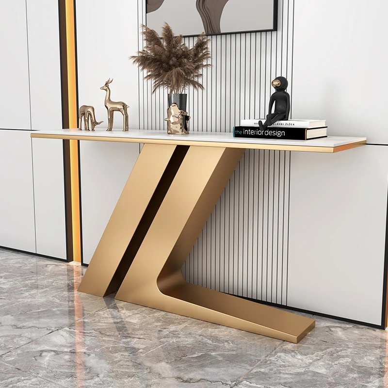 

Light luxury entrance table, modern simplicity, extremely narrow case, foyer against the wall