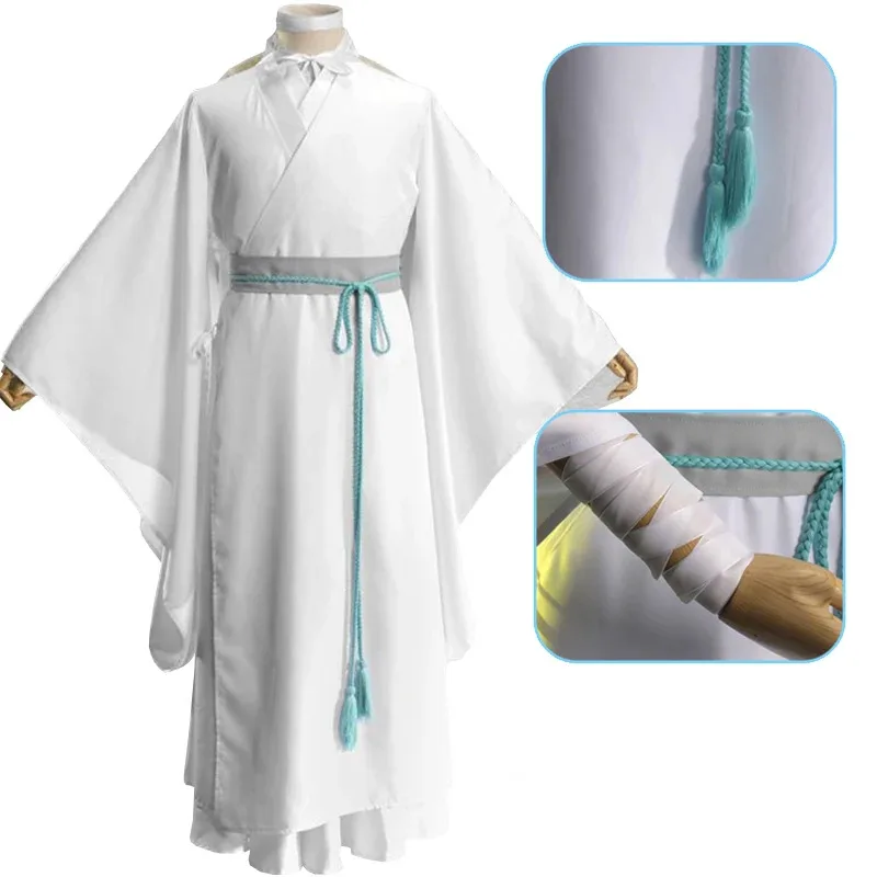 Аниме Си Лиан Косплей Костюм Тянь Гуань Ци Фу Сиэль Косплей Костюмы Топ Парики Хэллоуин Опора Мужчины Женщины Белая Одежда Хань Фу
