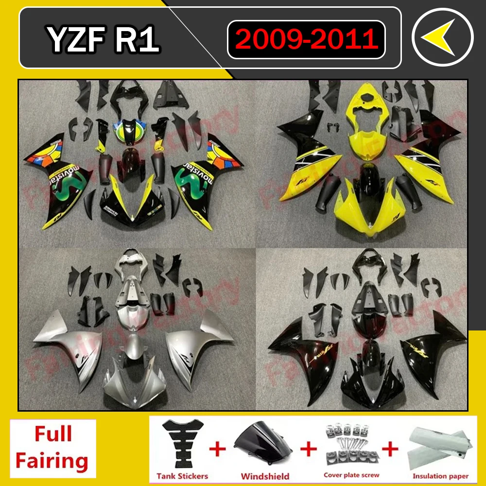 

Motorcycle Fairing Kit ABS Plastic Body Injection Fairings Bodywork Bodykits For Yamaha R1 YZF1000 YZF-R1 2009 2010 2011 zxmt