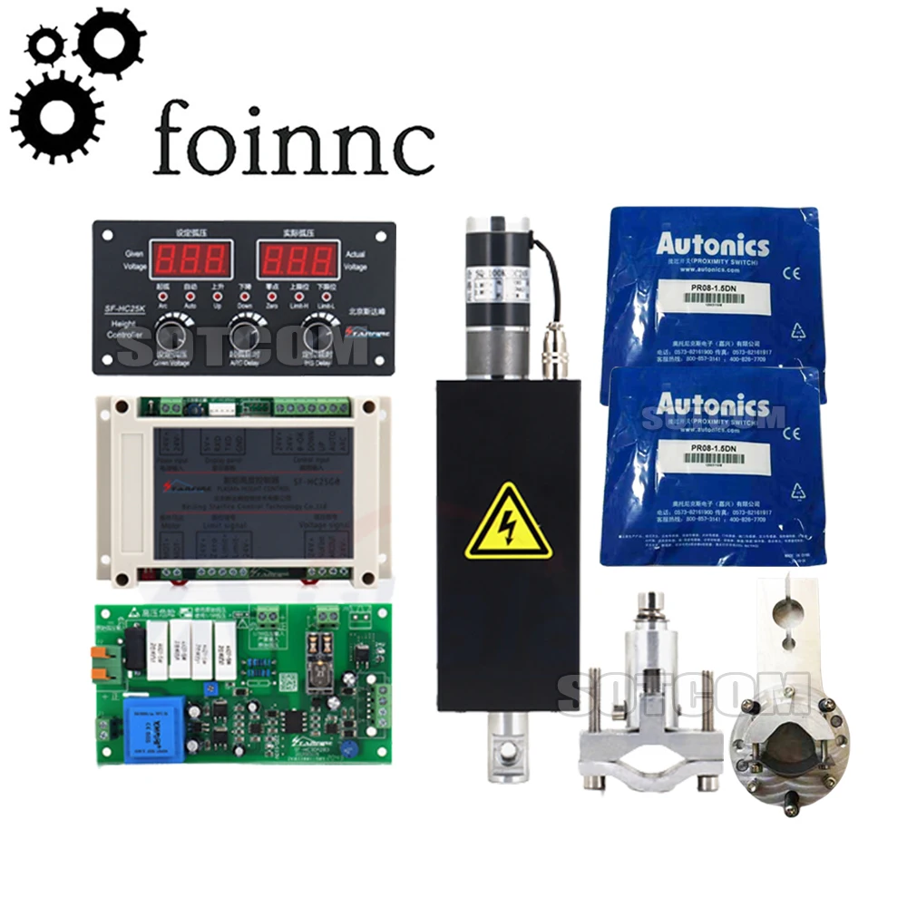 

New Cnc Plasma Arc Voltage Height Controller Sf-hc25k+thc Lifter Jykb-100-dc24v-t3+1 Anti-collision Fixture+2 Grounding Switches